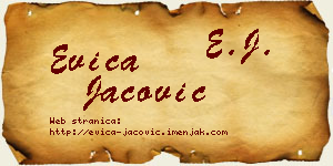 Evica Jačović vizit kartica